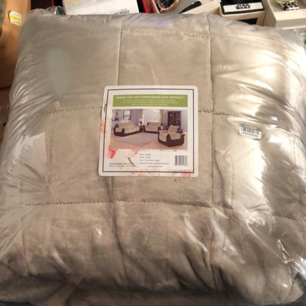 New love seat Cover  - Chocolate colored/Taupe